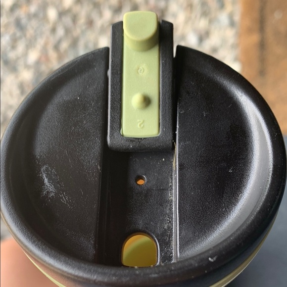 Starbucks Green and Black Accent Cup with Botanical Design - Picture 3 of 4